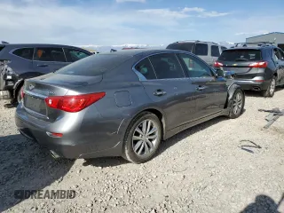 2015 Infiniti Q50 Premium with VIN JN1BV7AR6FM409737, listed as a Copart auction lot 53280395 with 65,963 mi miles and Salvage Title. Bid and sale history available at carsss.com. Image 3.