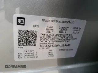 2024 GMC Acadia AWD AT4 z VIN 1GKENPKS5RJ159106, wystawiony jako Copart lot #52186485 z przebiegiem 20 704 mil mil oraz Szkoda całkowita • Salvage title. Historia ofert i sprzedaży dostępna na DreamBid. Obrazek 13.