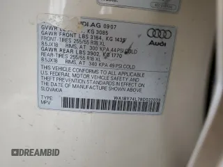 2008 Audi Q7 Premium z VIN WA1BY74L78D022039, wystawiony jako Copart lot #61649905 z przebiegiem 192 550 mil mil oraz Szkoda całkowita • Salvage title. Historia ofert i sprzedaży dostępna na DreamBid. Obrazek 13.