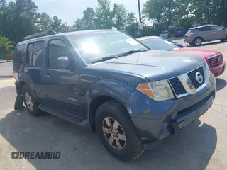 2005 Nissan Pathfinder SE with VIN 5N1AR18W15C717629, listed as a IAAI auction lot 42479849 with 224,401 mi miles and . Bid and sale history available at DreamBid. Image 1.