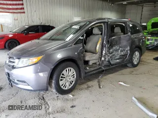 2015 Honda Odyssey LX с VIN 5FNRL5H25FB123692, выставлен на аукционе Copart как лот 57319855 с пробегом Не указан миль и На запчасти • Non repairable. История ставок и продаж доступна на DreamBid. Изображение 1.