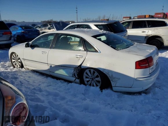 2008 Audi A8 L 4.2L with VIN WAUMV94E18N008231, listed as a Copart auction lot 44801515 with 0 mi miles and Salvage Title. Bid and sale history available at carsss.com. Image 2.
