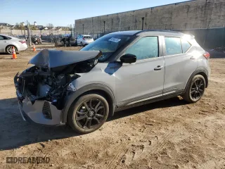 2022 Nissan Kicks SR with VIN 3N1CP5DV4NL489396, listed as a Copart auction lot 45162275 with 34,968 mi miles and Salvage Title. Bid and sale history available at carsss.com. Image 1.