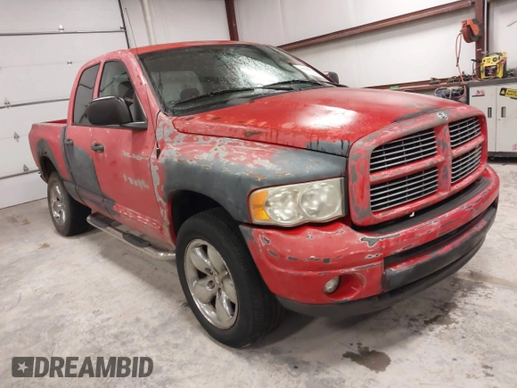 2005 Dodge 1500 SLT with VIN 1D7HU18D55S144522, listed as a IAAI auction lot 41728279 with 173,651 mi miles. Bid and sale history available at carsss.com. Image 1.