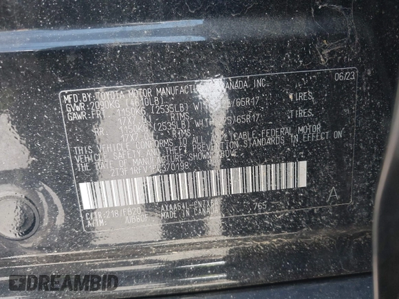 2023 Toyota RAV4 LE z VIN 2T3F1RFV1PC370198, wystawiony jako IAAI lot #42146933 z przebiegiem 19 984 mil mil oraz . Historia ofert i sprzedaży dostępna na DreamBid. Obrazek 9.