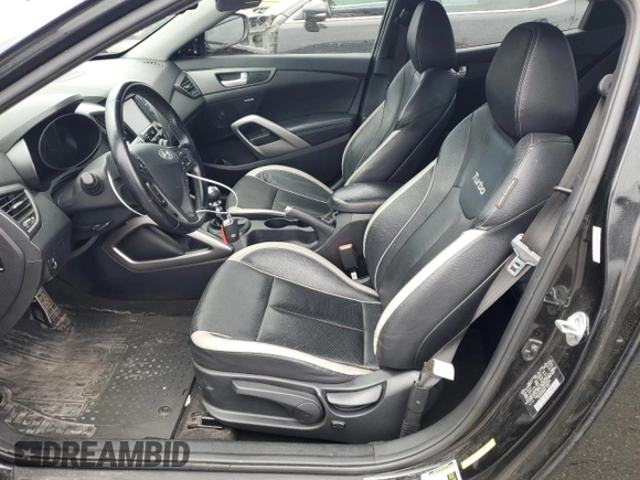 2015 Hyundai Veloster Turbo with VIN KMHTC6AE2FU240326, listed as a Copart auction lot 54400765 with 151,748 mi miles and Salvage title. Bid and sale history available at DreamBid. Image 7.