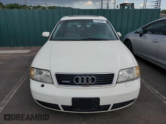 2000 Audi A6 z VIN WAUED64B2YN101609, wystawiony jako Copart lot #61229405 z przebiegiem Nie podano mil oraz Czysty tytuł • Clean title. Historia ofert i sprzedaży dostępna na DreamBid. Obrazek 5.