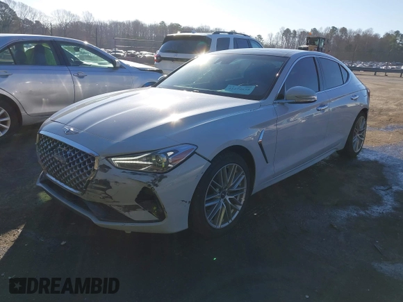 2021 Genesis G70 2.0T with VIN KMTG34LA6MU075190, listed as a IAAI auction lot 41474675 with 72,743 mi miles and . Bid and sale history available at DreamBid. Image 17.