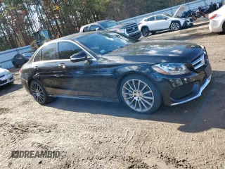 2015 Mercedes-Benz C 300 with VIN 55SWF4JB1FU053332, listed as a Copart auction lot 78577674 with 106,445 mi miles and Salvage Title. Bid and sale history available at carsss.com. Image 4.