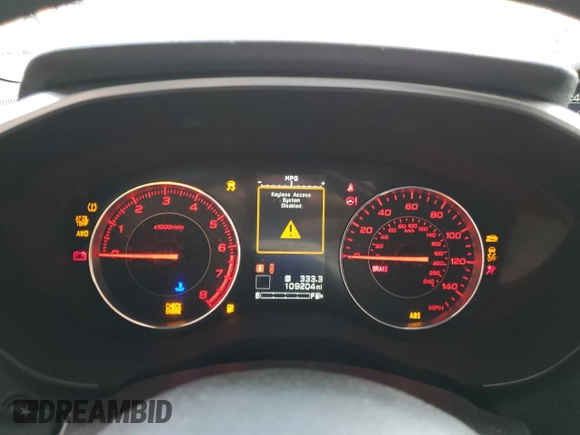 2019 Subaru Impreza Special Sports with VIN 4S3GKAJ63K3601602, listed as a Copart auction lot 59682945 with 109,204 mi miles and Salvage title. Bid and sale history available at DreamBid. Image 9.