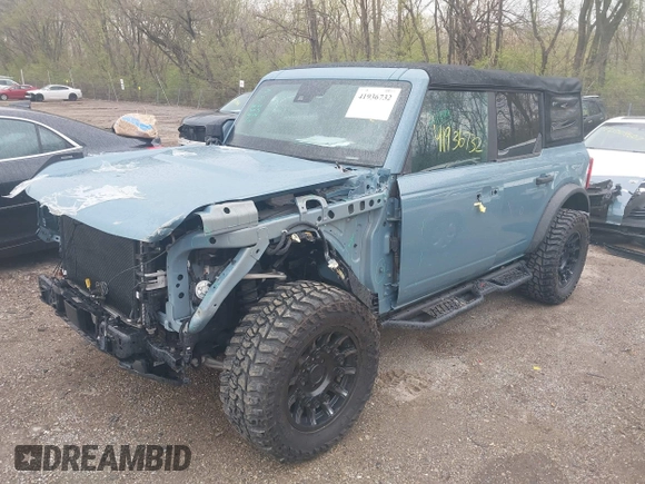 2022 Ford Bronco with VIN 1FMDE5BH1NLB25626, listed as a IAAI auction lot 41936732 with 50,963 mi miles and . Bid and sale history available at DreamBid. Image 18.