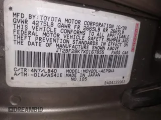 1999 Toyota Camry LE z VIN JT2BF28K7X0167855, wystawiony jako IAAI lot #41609230 z przebiegiem 242 398 mil mil oraz . Historia ofert i sprzedaży dostępna na DreamBid. Obrazek 9.
