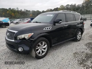 2012 Infiniti QX56 7-passenger with VIN JN8AZ2NF9C9519801, listed as a Copart auction lot 78795434 with 148,902 mi miles and Salvage Title. Bid and sale history available at carsss.com. Image 1.