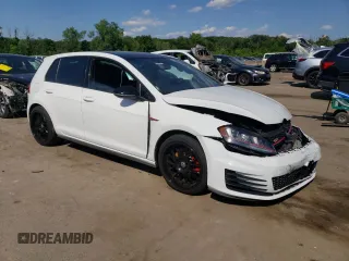2015 Volkswagen Golf GTI Autobahn with VIN 3VW4T7AUXFM065606, listed as a Copart auction lot 58923414 with 0 mi miles and Salvage Title. Bid and sale history available at carsss.com. Image 4.
