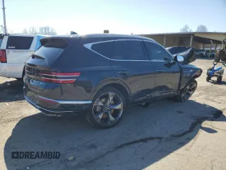 2025 Genesis GV80 Prestige with VIN KMUHEESC4SU231985, listed as a Copart auction lot 51812605 with Not Provided miles and Salvage Title. Bid and sale history available at DreamBid. Image 3.