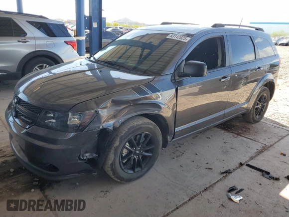 2020 Dodge Journey SE Value with VIN 3C4PDCAB5LT280526, listed as a Copart auction lot 53142825 with 65,198 mi miles and Salvage Title. Bid and sale history available at DreamBid. Image 1.