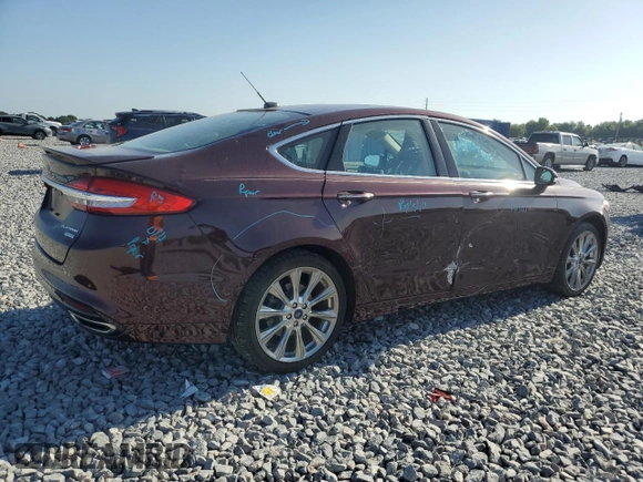 2017 Ford Fusion Titanium with VIN 3FA6P0K92HR212336, listed as a Copart auction lot 54758725 with 45,666 mi miles and Salvage title. Bid and sale history available at DreamBid. Image 3.