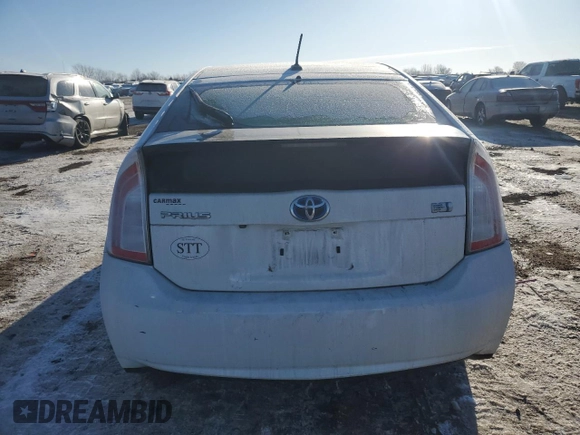 2012 Toyota Prius One with VIN JTDKN3DU5C5446774, listed as a Copart auction lot 46480605 with 123,658 mi miles and Salvage Title. Bid and sale history available at carsss.com. Image 6.