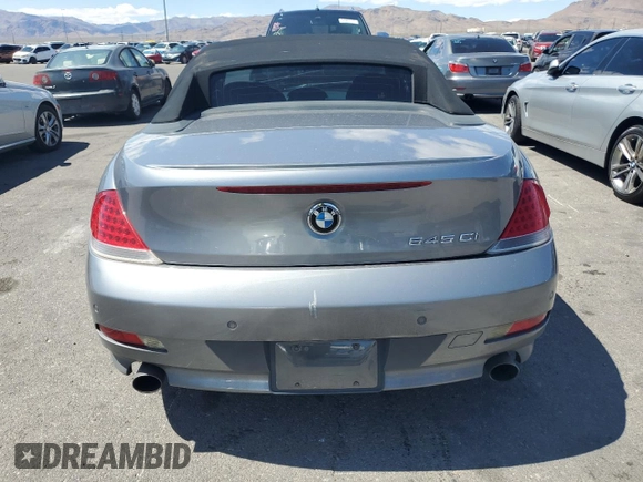 2004 BMW 6 Series 645Ci z VIN WBAEK73424B260298, wystawiony jako Copart lot #56266565 z przebiegiem 139 070 mil mil oraz Tytuł czysty. Historia ofert i sprzedaży dostępna na DreamBid. Obrazek 6.