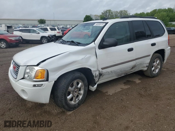 2007 GMC Envoy SLE z VIN 1GKDT13S272124785, wystawiony jako Copart lot #56509515 z przebiegiem 111 960 mil mil oraz Czysty tytuł • Clean title. Historia ofert i sprzedaży dostępna na DreamBid. Obrazek 1.