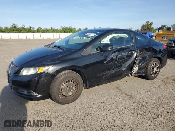 2013 Honda Civic Cpe LX with VIN 2HGFG3B59DH504100, listed as a Copart auction lot 52367335 with 108,208 mi miles and Salvage Title. Bid and sale history available at carsss.com. Image 1.