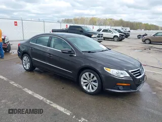 2010 Volkswagen CC Lux Plus with VIN WVWHN7AN6AE541937, listed as a IAAI auction lot 42018765 with 107,110 mi miles. Bid and sale history available at carsss.com. Image 1.