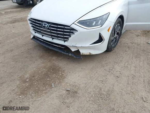 2021 Hyundai Sonata Hybrid Blue with VIN KMHL24JJ6MA033392, listed as a IAAI auction lot 41539515 with 43,095 mi miles. Bid and sale history available at carsss.com. Image 6.