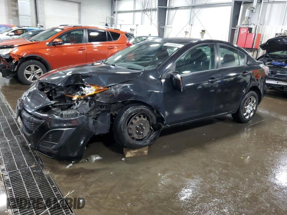 2010 Mazda 3 i Sport with VIN JM1BL1SFXA1264622, listed as a Copart auction lot 60656605 with 186,508 mi miles and Salvage title. Bid and sale history available at DreamBid. Image 1.