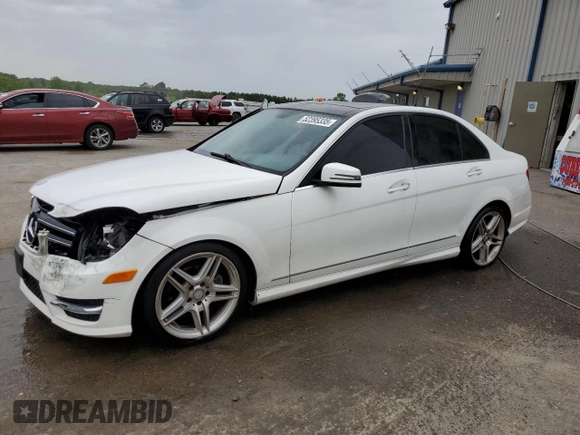 2013 Mercedes-Benz C 250 Sport with VIN WDDGF4HB2DR278397, listed as a Copart auction lot 52395335 with 116,110 mi miles and Salvage Title. Bid and sale history available at DreamBid. Image 1.