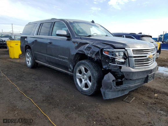 2015 Chevrolet Suburban LTZ with VIN 1GNSKKKCXFR722917, listed as a Copart auction lot 46176815 with 116,660 mi miles and Salvage Title. Bid and sale history available at carsss.com. Image 4.