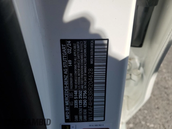 2024 Mercedes-Benz C 300 with VIN W1KAF4HB3RR204628, listed as a Copart auction lot 48146225 with 3,282 mi miles and Salvage Title. Bid and sale history available at DreamBid. Image 12.