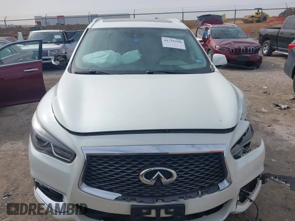2017 Infiniti QX60 with VIN 5N1DL0MM7HC552378, listed as a IAAI auction lot 41735550 with 113,578 mi miles and . Bid and sale history available at DreamBid. Image 12.