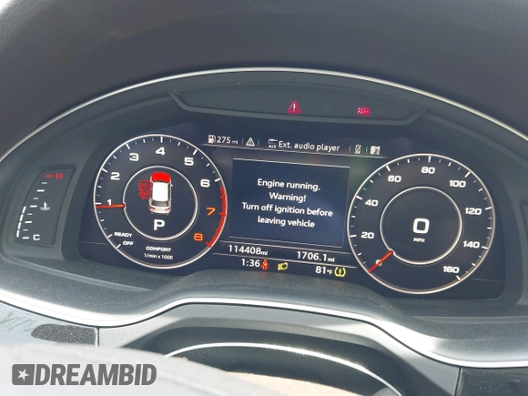 2017 Audi Q7 Prestige with VIN WA1VAAF7XHD032708, listed as a IAAI auction lot 41884093 with 114,408 mi miles and . Bid and sale history available at DreamBid. Image 7.