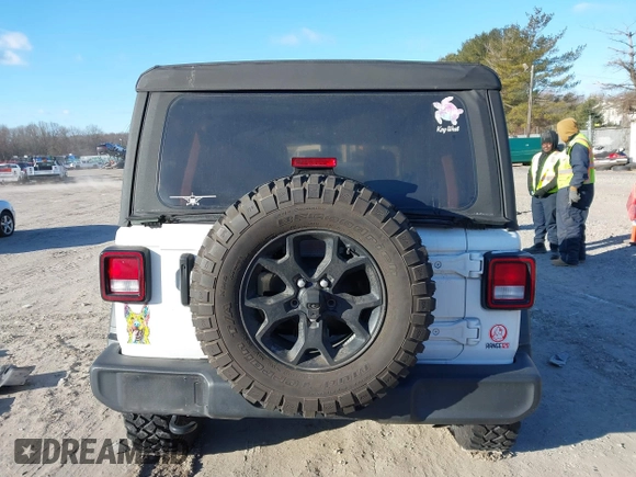 2021 Jeep Wrangler Unlimited Sport S with VIN 1C4HJXDG5MW697149, listed as a IAAI auction lot 41642386 with 71,253 mi miles. Bid and sale history available at carsss.com. Image 16.