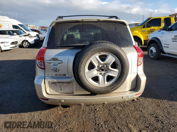 2008 Toyota RAV4 with VIN JTMZK33V986011694, listed as a Copart auction lot 48439325 with 134,309 mi miles and Salvage Title. Bid and sale history available at carsss.com. Image 6.