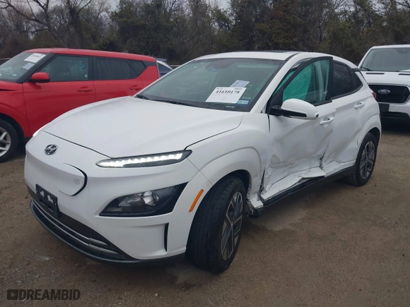 2023 Hyundai Kona Electric SEL with VIN KM8K33AG9PU193308, listed as a IAAI auction lot 41610178 with 64,379 mi miles. Bid and sale history available at carsss.com. Image 19.