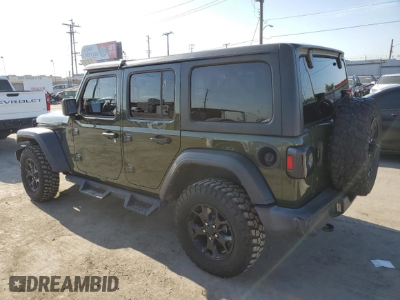 2022 Jeep Wrangler Unlimited Sport S with VIN 1C4HJXDG2NW196267, listed as a Copart auction lot 52739885 with 18,547 mi miles and Salvage Title. Bid and sale history available at carsss.com. Image 2.
