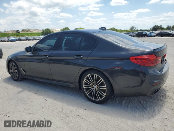 2019 BMW 5 Series M550i xDrive with VIN WBAJB9C56KB288993, listed as a Copart auction lot 57566415 with Not provided miles and Non repairable. Bid and sale history available at DreamBid. Image 2.