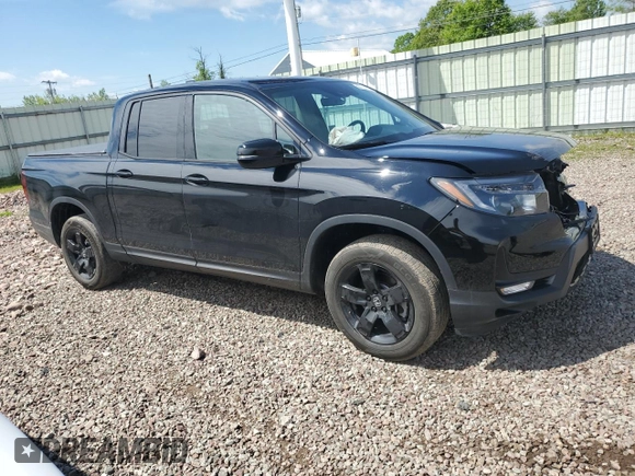 2024 Honda Ridgeline Black Edition with VIN 5FPYK3F8XRB028731, listed as a Copart auction lot 58711475 with 7,775 mi miles and Salvage title. Bid and sale history available at DreamBid. Image 4.