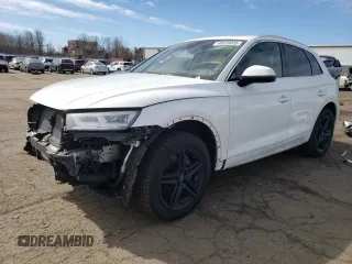 2018 Audi Q5 Premium Plus with VIN WA1BNAFYXJ2183307, listed as a Copart auction lot 48328035 with 0 mi miles and Salvage Title. Bid and sale history available at carsss.com. Image 1.