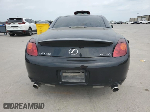 2002 Lexus SC 430 with VIN JTHFN48Y220034780, listed as a Copart auction lot 53880385 with 170,080 mi miles and Clean title. Bid and sale history available at DreamBid. Image 6.