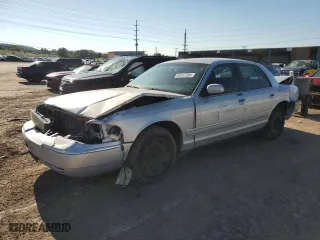 2003 Mercury Grand Marquis GS Convenience with VIN 2MEFM74W63X648064, listed as a Copart auction lot 69247284 with 185,934 mi miles and Salvage Title. Bid and sale history available at carsss.com. Image 1.