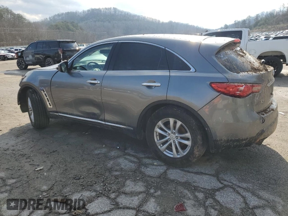 2017 Infiniti QX70 z VIN JN8CS1MW5HM414377, wystawiony jako Copart lot #46922715 z przebiegiem 156 915 mil mil oraz Szkoda całkowita • Salvage title. Historia ofert i sprzedaży dostępna na DreamBid. Obrazek 2.