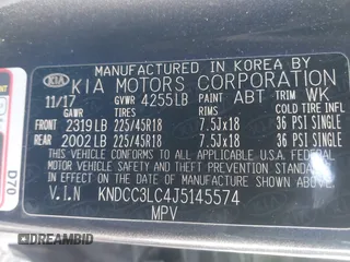 2018 Kia Niro EX with VIN KNDCC3LC4J5145574, listed as a IAAI auction lot 42131259 with 18,823 mi miles and . Bid and sale history available at DreamBid. Image 9.
