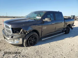 2018 Ram 1500 Lone Star Silver with VIN 1C6RR6LM9JS225660, listed as a Copart auction lot 86775644 with 156,416 mi miles and Salvage title. Bid and sale history available at DreamBid. Image 1.