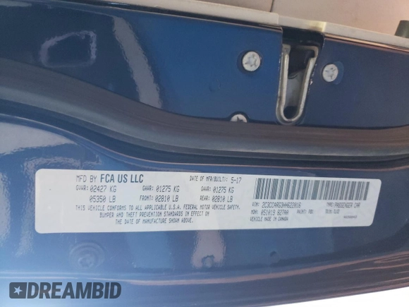 2017 Chrysler 300 Limited z VIN 2C3CCARG3HH622016, wystawiony jako Copart lot #49293935 z przebiegiem Nie podano mil oraz Szkoda całkowita • Salvage title. Historia ofert i sprzedaży dostępna na DreamBid. Obrazek 13.