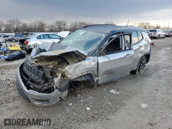 2020 Jeep Compass Trailhawk with VIN 3C4NJDDB0LT163356, listed as a Copart auction lot 46808025 with 103,395 mi miles and Salvage Title. Bid and sale history available at carsss.com. Image 1.