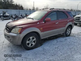2004 Kia Sorento LX with VIN KNDJC733345262341, listed as a Copart auction lot 89216065 with 143,544 mi miles and Clean Title. Bid and sale history available at carsss.com. Image 1.