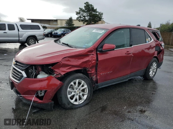 2019 Chevrolet Equinox LT with VIN 2GNAXUEV1K6284008, listed as a Copart auction lot 48969595 with 64,850 mi miles and Salvage Title. Bid and sale history available at carsss.com. Image 1.