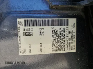 2012 Nissan Maxima S with VIN 1N4AA5AP8CC811127, listed as a Copart auction lot 49438915 with Not Provided miles and Salvage Title. Bid and sale history available at DreamBid. Image 13.